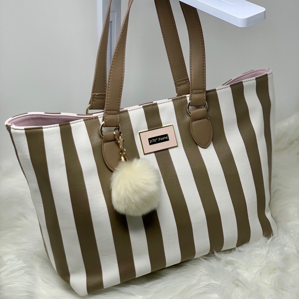 Betsey Johnson Tote Bag (Brown/White)